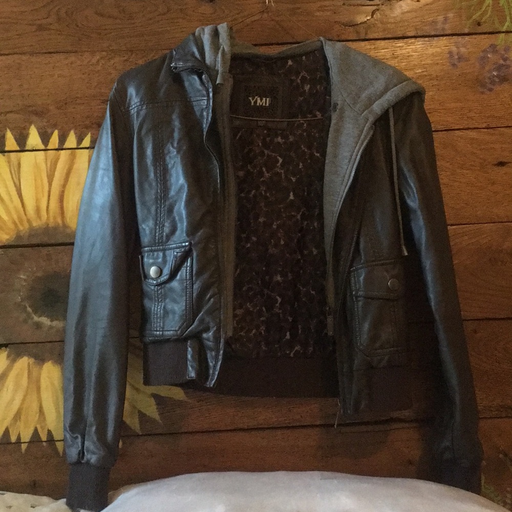 Faux leather jacket!